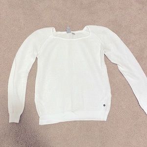 White waffle Bench sweater